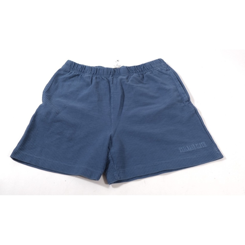 Standard Cloth Shorts‎ Mens M Blue Ribbed Knit Elastic Waist Casual